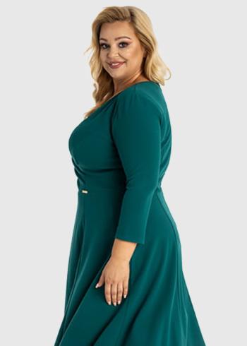 Giusi Lielo izmēru zaļa vakarkleita - back