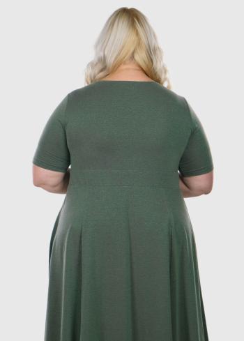 Gloria Lielo izmēru olīvu vakarkleita - back