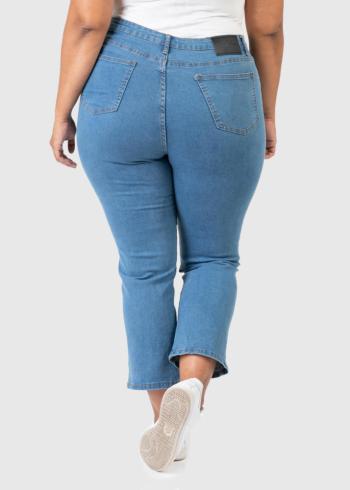 Esmeralda Lielo izmēru gaiši zili sieviešu džinsi - back