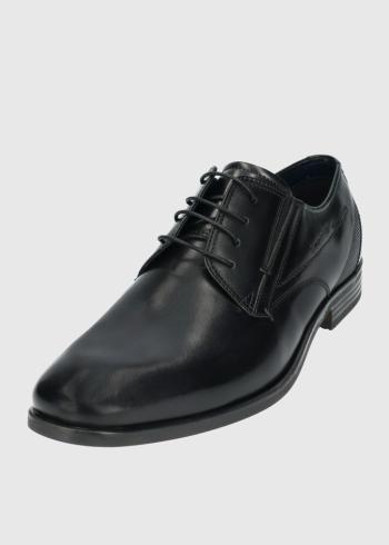 Bugatti Tumši zili ādas vīriešu apavi - back