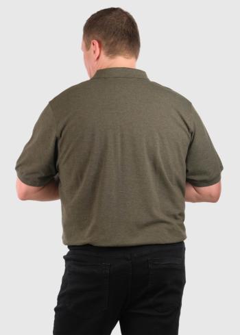 Rocco Lielo izmēru haki vīriešu polo krekls ar kabatu - back