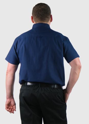 Raul Lielo izmēru tumši zils krekls ar īsām piedurknēm - back