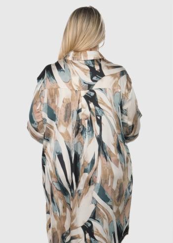 Aline Lielo izmēru kreklkleita ar rakstu  - back