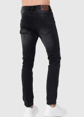 Slim Fit tumši pelēki vīriešu džinsi - back