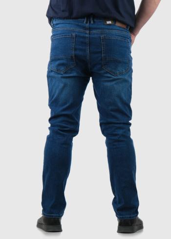 Regular Fit Lielo Izmēru zili vīriešu džinsi - back