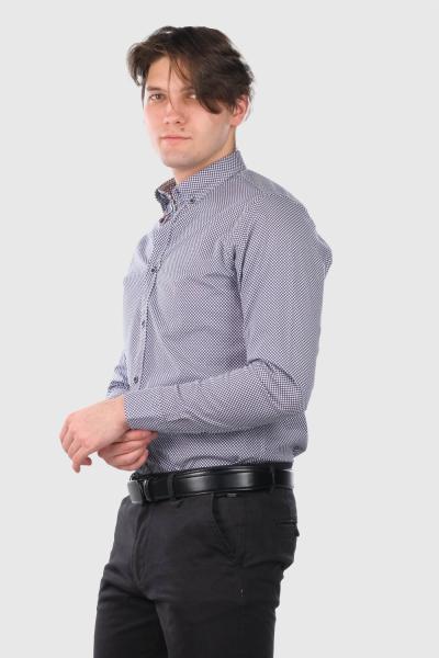 Cambio zils vīriešu krekls ar rakstu  - back