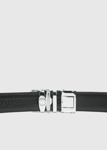 Galimberto melna ādas vīriešu josta - back