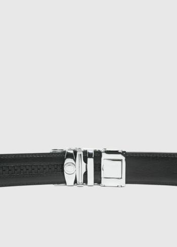 Fosco melna ādas vīriešu josta - back