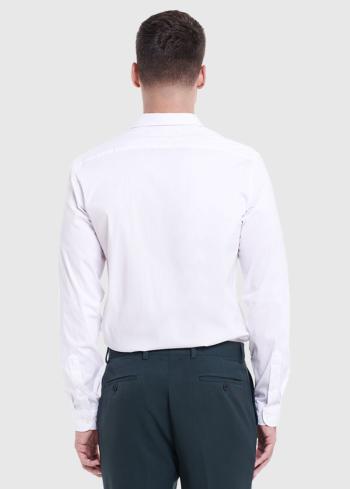 Nicolo Slim Fit balts krekls - back