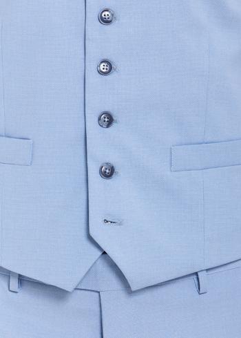 Oderigo gaiši zila klasiska veste - back