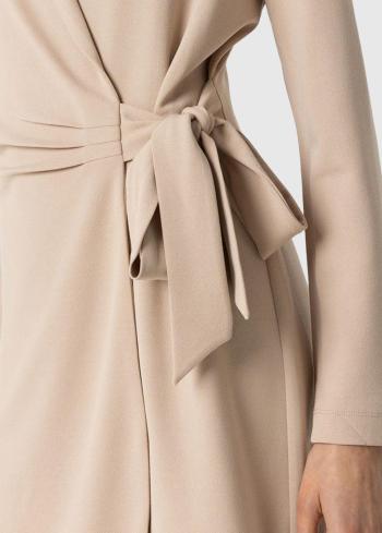 Bēša kleita ar ieloci  - back