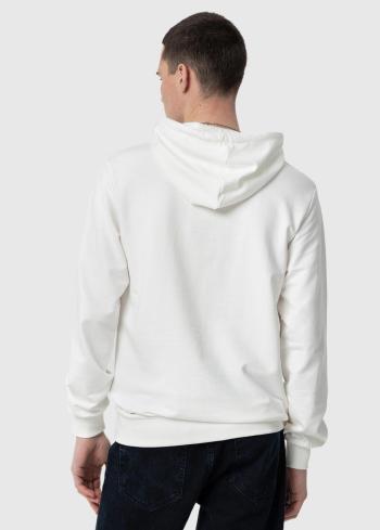 Balts vīriešu hūdijs ar kapuci  - back