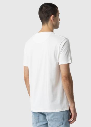 Balts vīriešu t-krekls ar rakstu - back