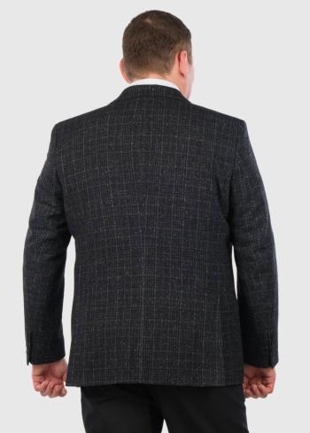 Belisario Lielo Izmēru melna vīriešu žakete - back