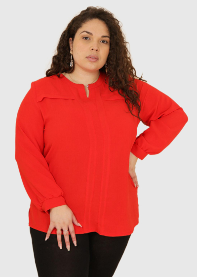 Jolanda Plus Size red blouse
