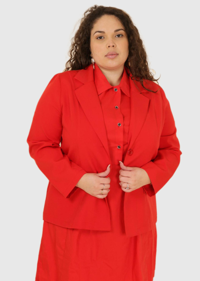 Fioralba Plus Size red blazer