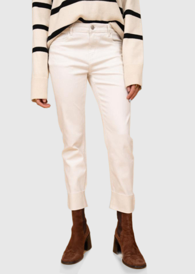 Danitza Mom Fit белые женские джинсы