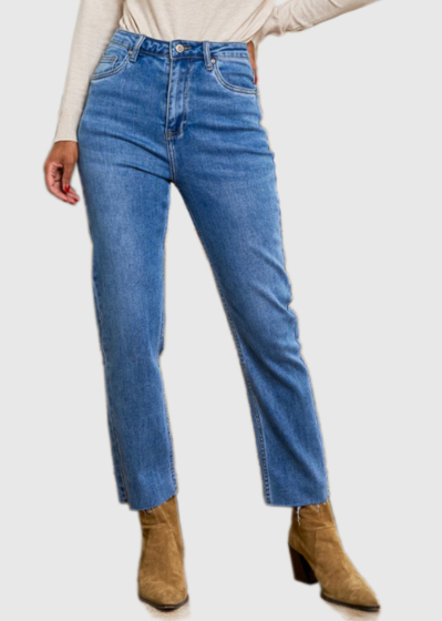 Daphne Mom Fit синие женские джинсы