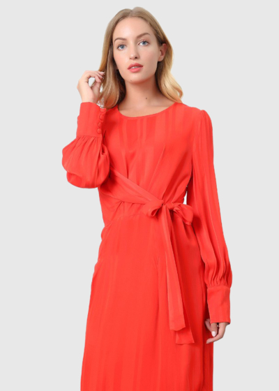 Darinka red long sleeve dress