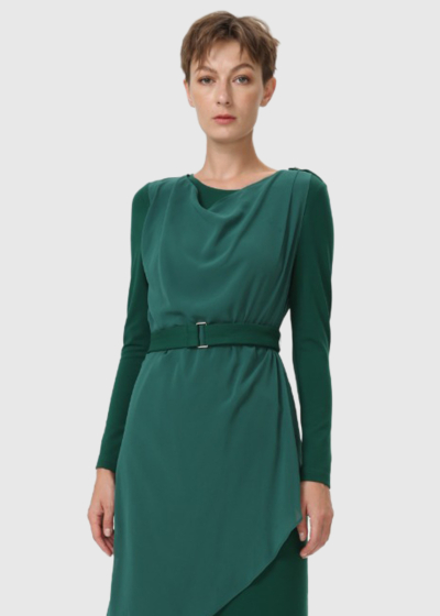 Dayan green asymmetrical dress