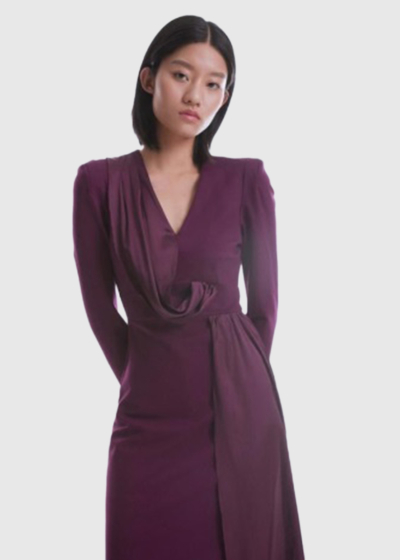Eimy bordo long sleeve dress