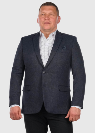 Marcellino темно-синий мужской пиджак Большого размера