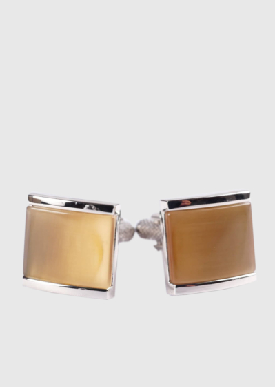 Men's rectangular cufflinks