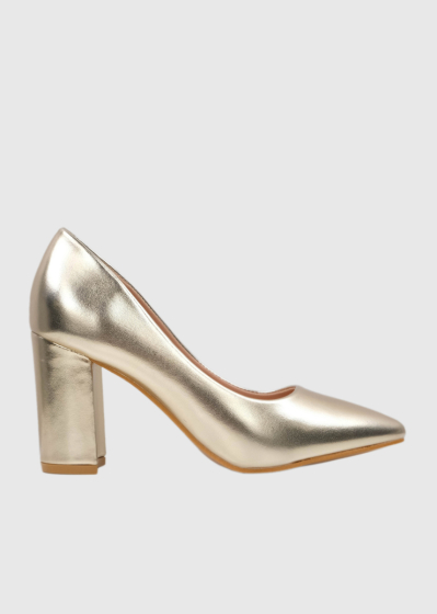 Gilda gold high heeled shoes