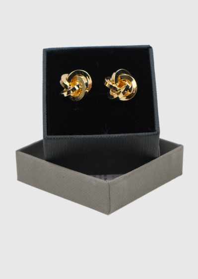 Gold-colored men's cufflinks