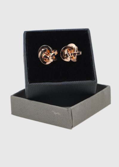Gold-colored men's cufflinks