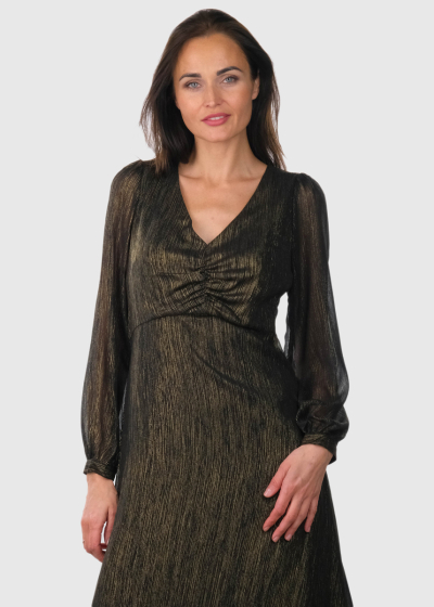 Devany black long sleeve dress