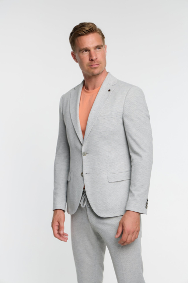 Comfort - super stretchy light grey men's blazer