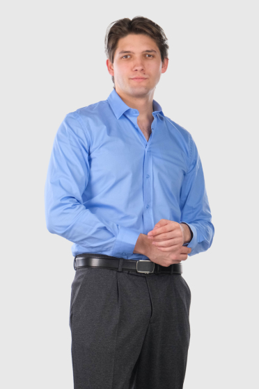 Calixto light blue men's shirt