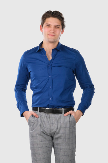 Lucio blue men's shirt