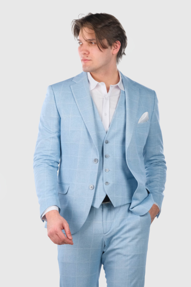 Eustasio light blue men's blazer