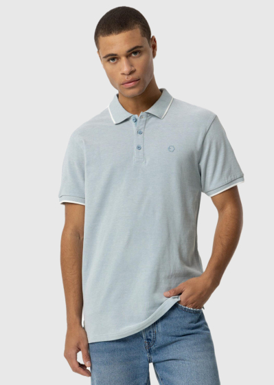 Light blue men's polo shirt