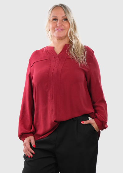 Jolanda Lielo izmēru bordo sieviešu blūze