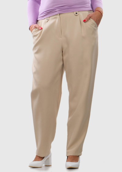 Mariana Plus Size beige women's pants