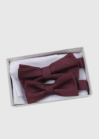 Dark purple bow tie set