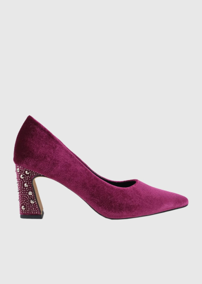 AZAREY pink women's shoes with rhinestones