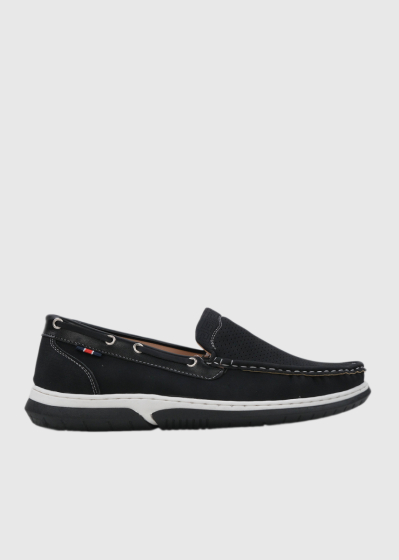 Rossano black men's moccasins