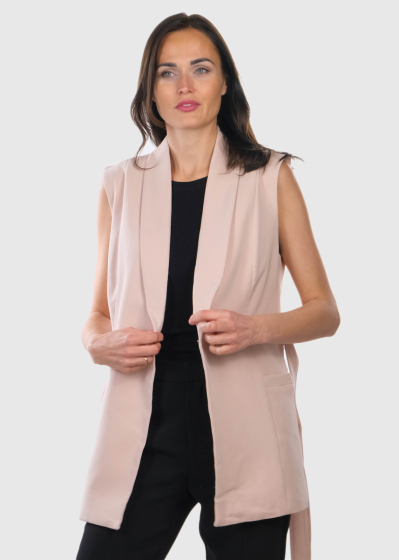 Delia gaiši rozā veste ar jostu