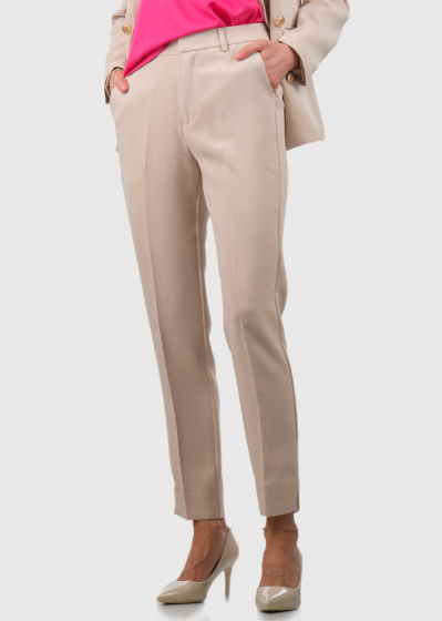 Brenda beige womens pants with pockets