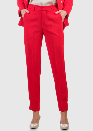 Brenda red womens pants with pockets