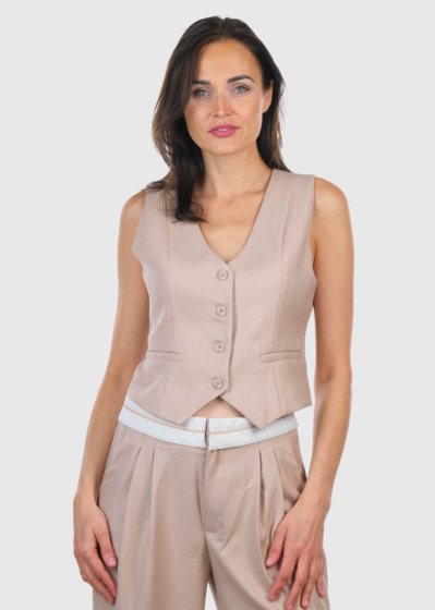 Ilse beige women's vest