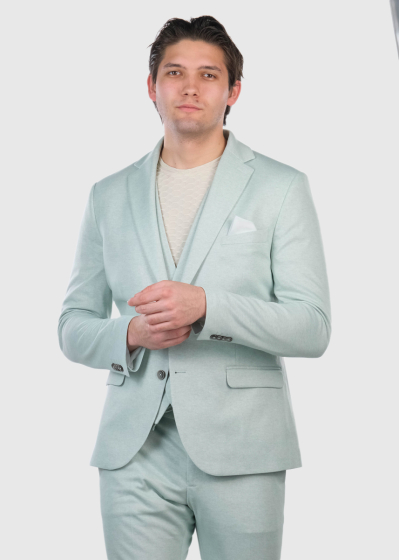 Comfort - super stretchy light green men's blazer