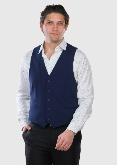 Terencio dark blue classic vest