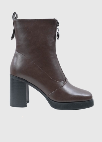 AZAREY brown women's zipped boots