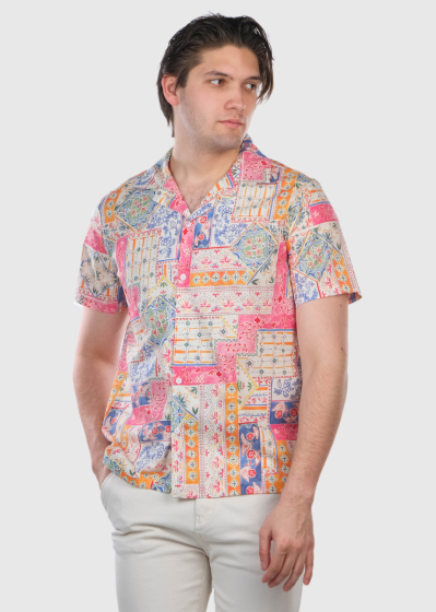 Ottone multicolor men's shirt with print