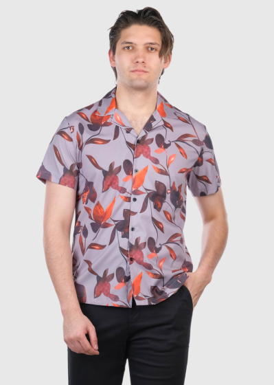 Oscar grey men's shirt with print